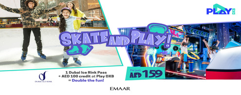 Chill & Thrill! Ice Skating & Arcade Fun for just AED 159